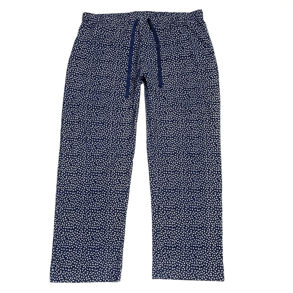 Nautica Women's XL Lounge Pajama Pants Bottoms Blue Geometric Pattern